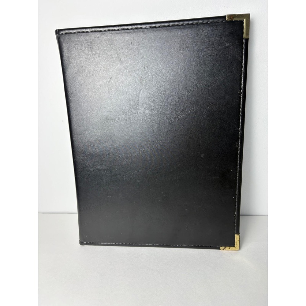 Stafford Black Leather Portfolio Organizer Business Document Holder Made‎ in USA